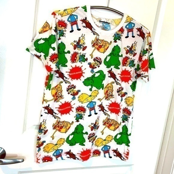 NICKELODEON | Women’s Medium NICKELODEON Cartoon Characters Multi Colored TShirt - Picture 2 of 8